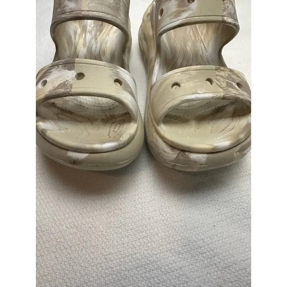 CROCS Classic Crush Marbled Sandal Platform Women Size 10